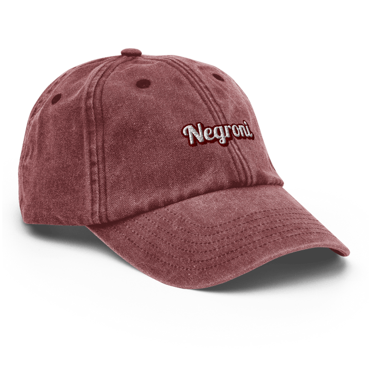 Negroni Bold Script Vintage Hat - Vintage Red - Cocktailored