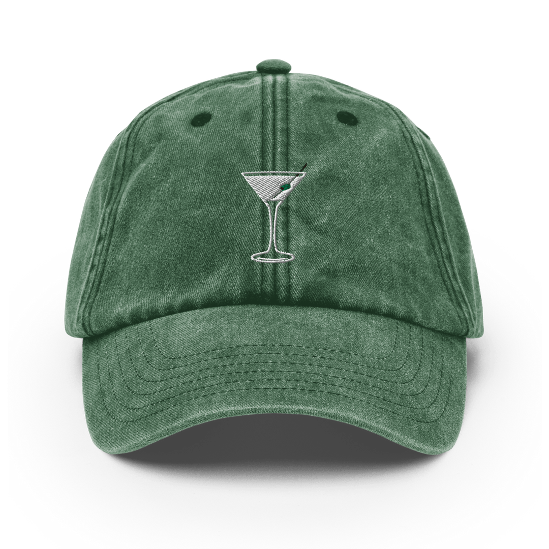 The Dry Martini Glass Vintage Hat - Vintage Bottle Green - Cocktailored