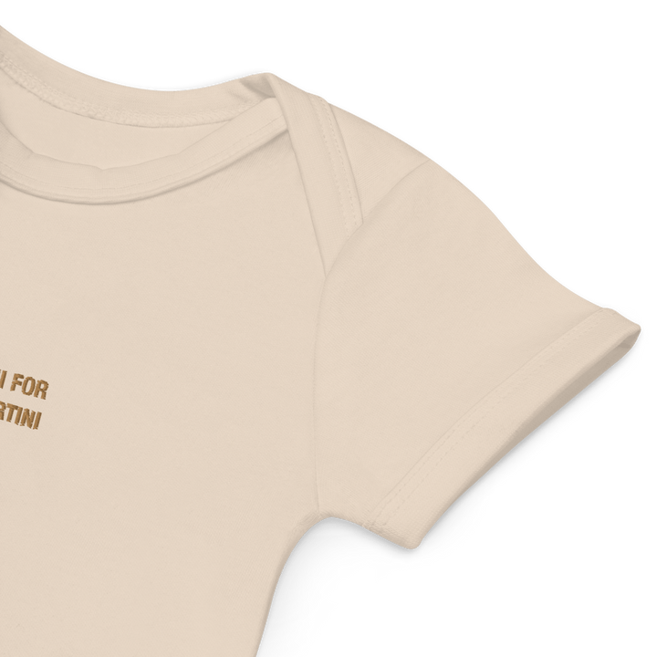 The Espresso Martini Organic cotton baby bodysuit - Organic Natural - Cocktailored