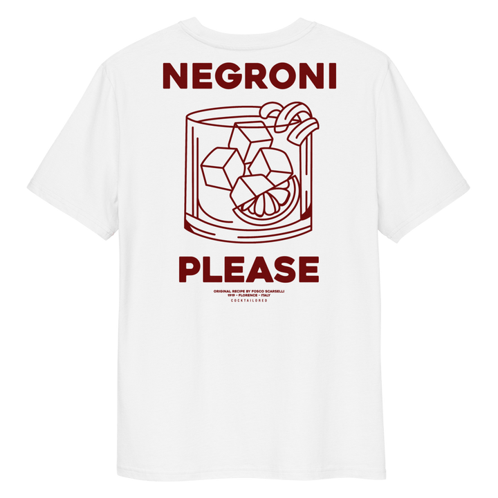 The Negroni Pls. Organic T-shirt - White - Cocktailored