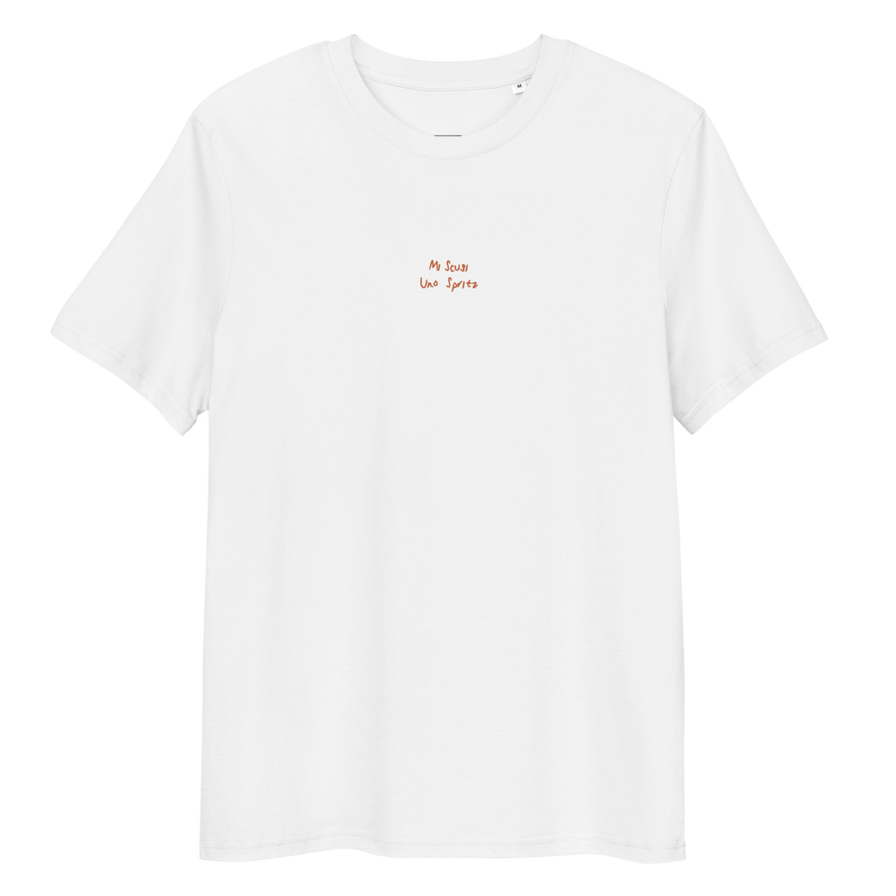 The Scusi Spritz organic t-shirt - White - Cocktailored