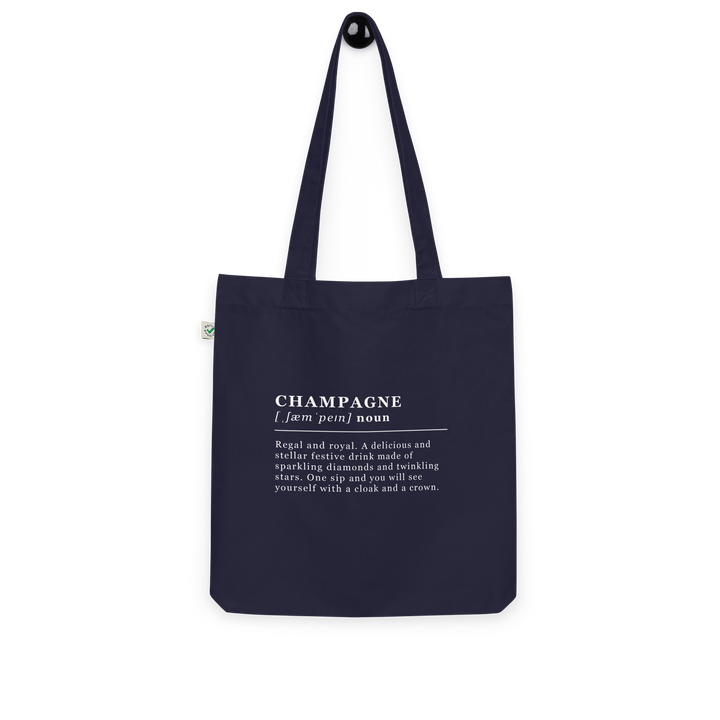 The Champagne Organic tote bag - Navy - Cocktailored