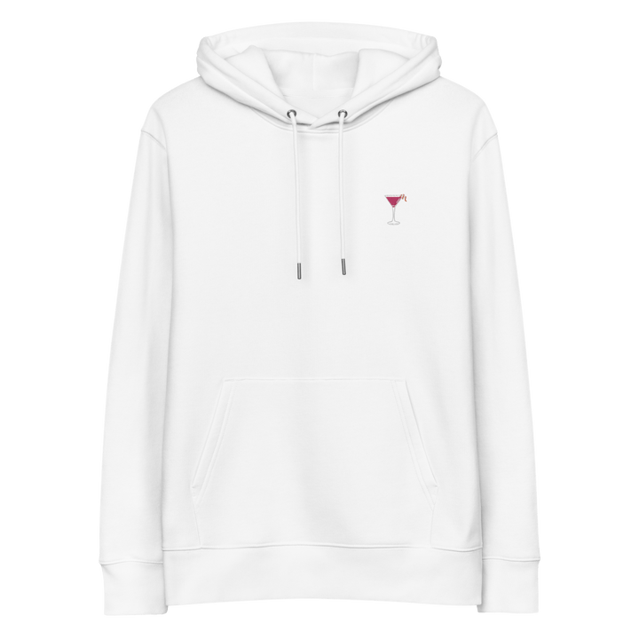 The Cosmopolitan Glass eco hoodie - White - Cocktailored