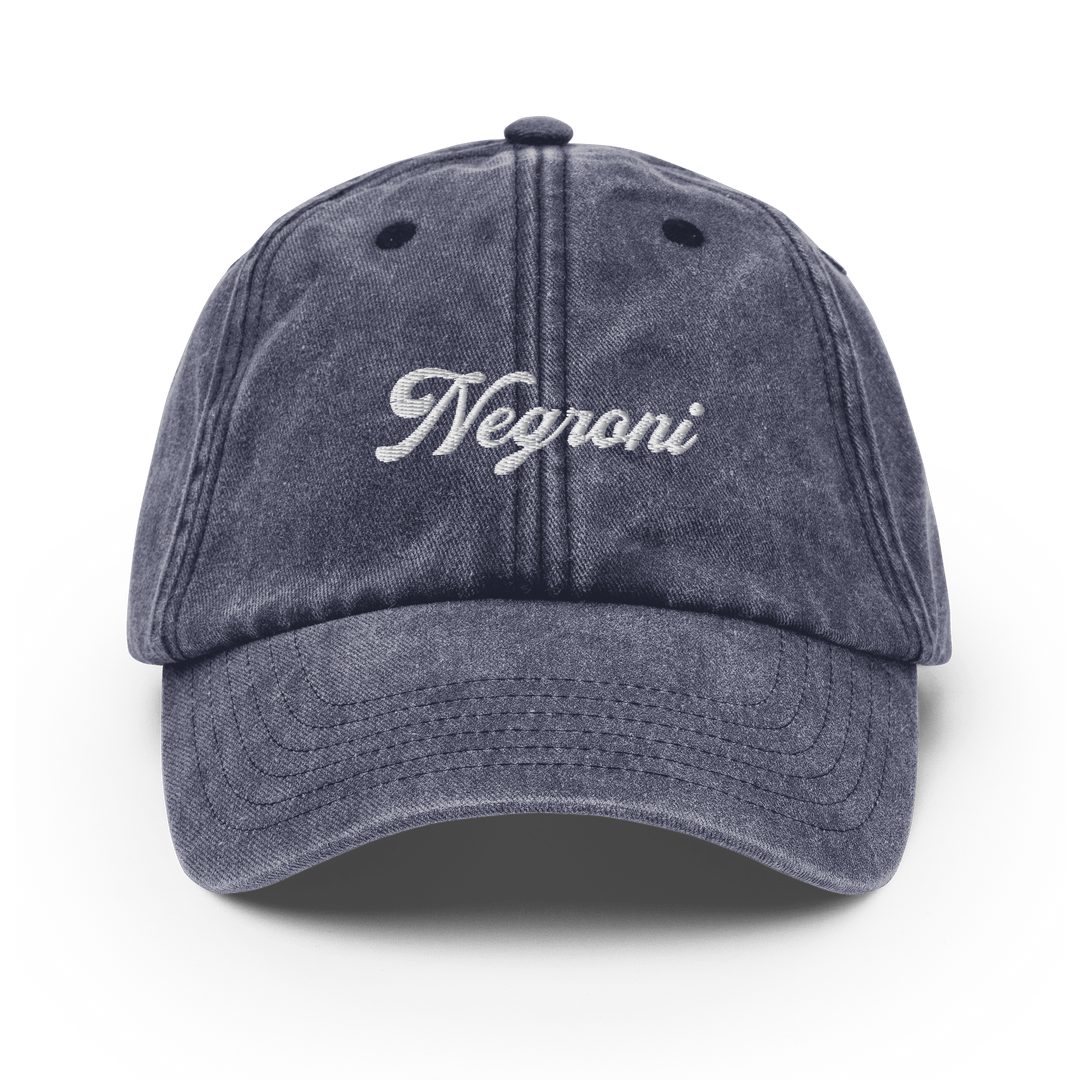 The Negroni Script Vintage Hat - Vintage Denim - Cocktailored