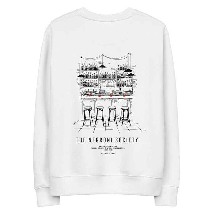 The Negroni Society "The Bar" eco sweatshirt - White - Cocktailored