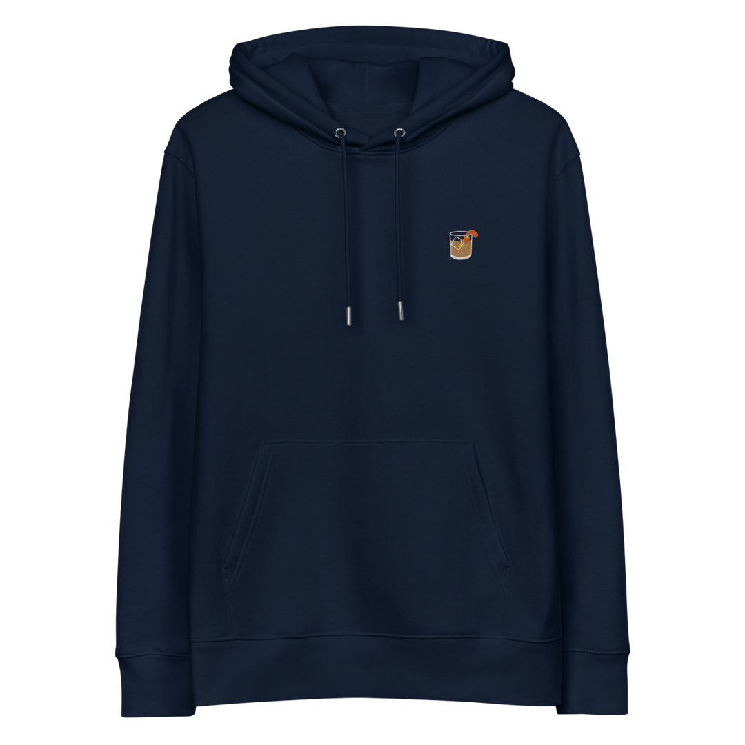 The Old Fashioned Glass eco hoodie - French Navy - Cocktailored