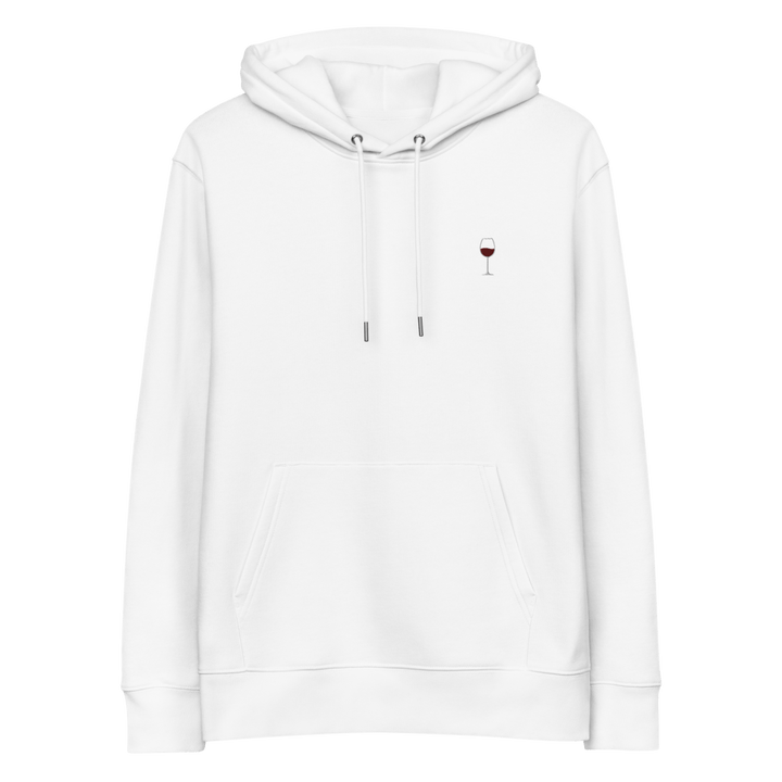 The Red Wine Glass eco hoodie - White - Cocktailored